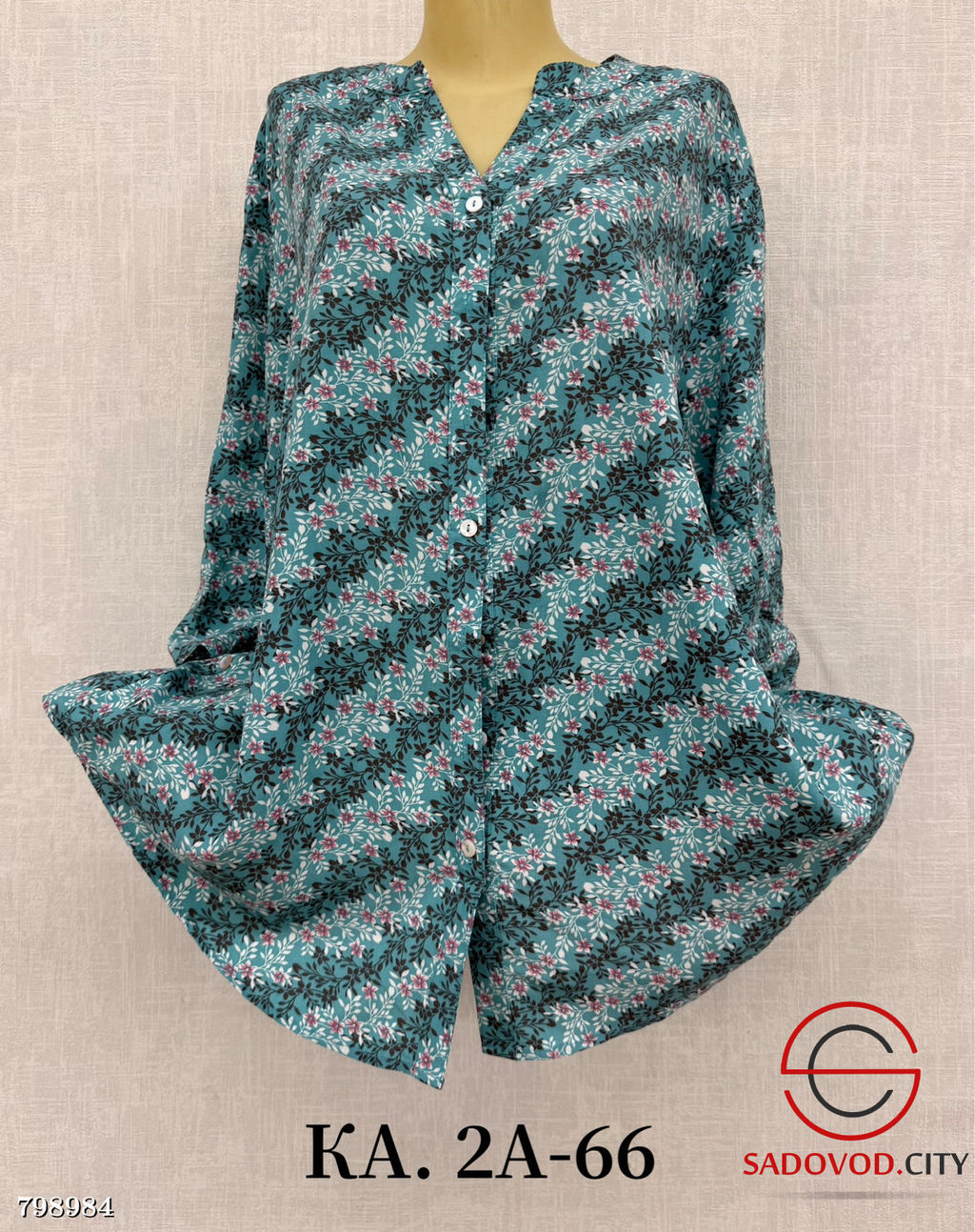 Рубашка из штапеля на пуговицах - Bruno фото 2