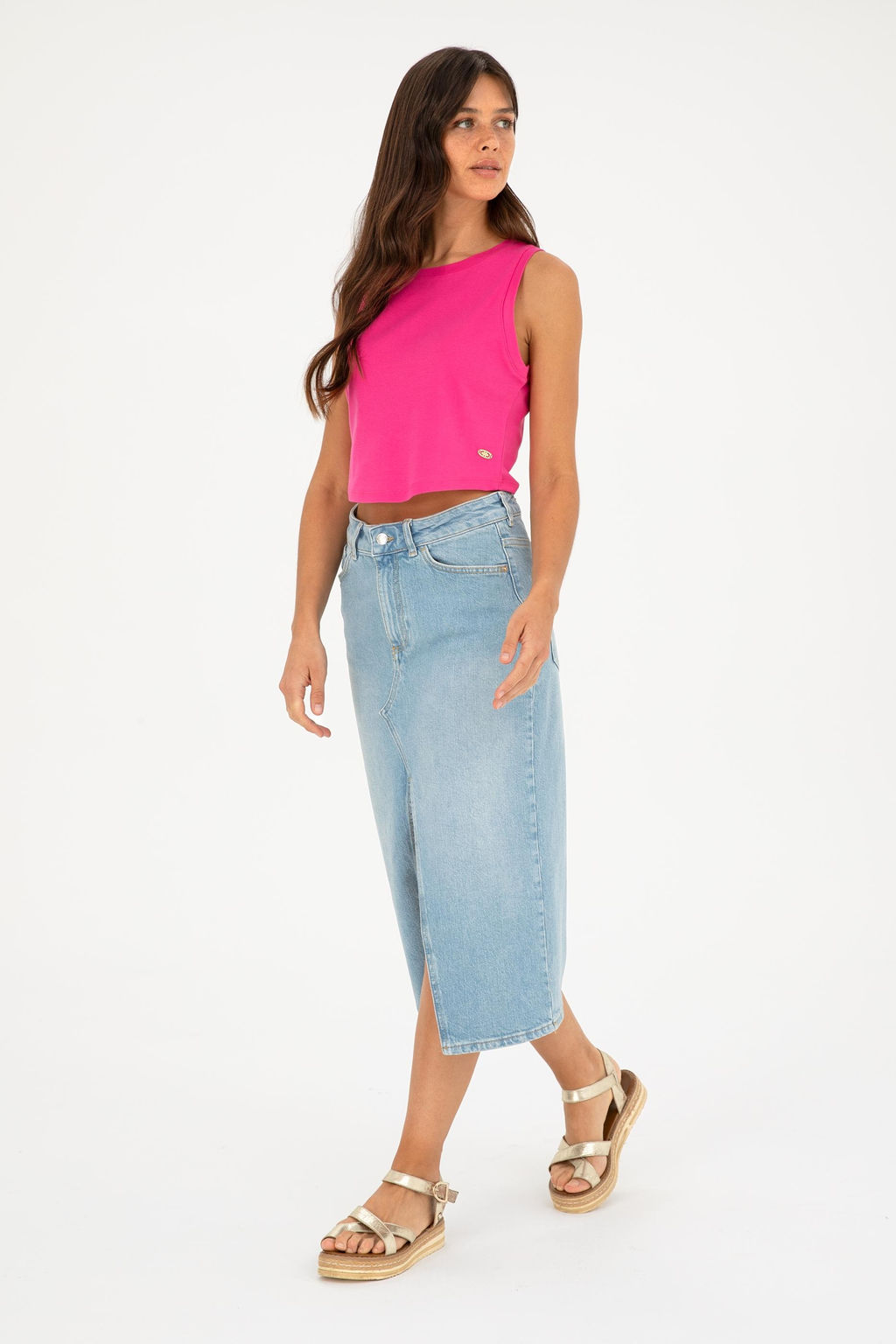 Женская голубая джинсовая юбка Неожиданная скидка в корзине - U.s. polo assn фото 4