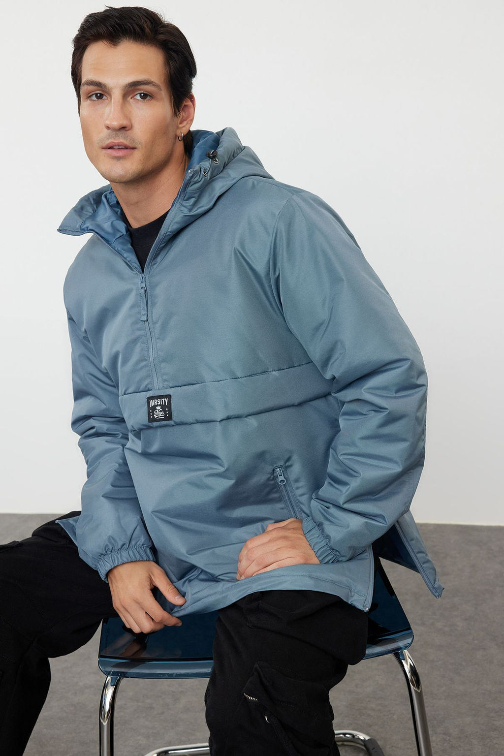 TRENDYOL MAN Mint Regular Fit Kanguru Model K?sl?k Ruzgarl?k Mont TMNAW25MO00014 - Trendyolmilla фото 2