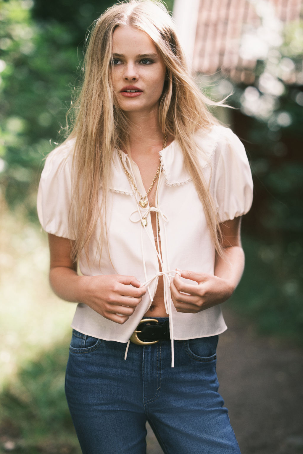 Blusa con lazadas - H&m фото 4