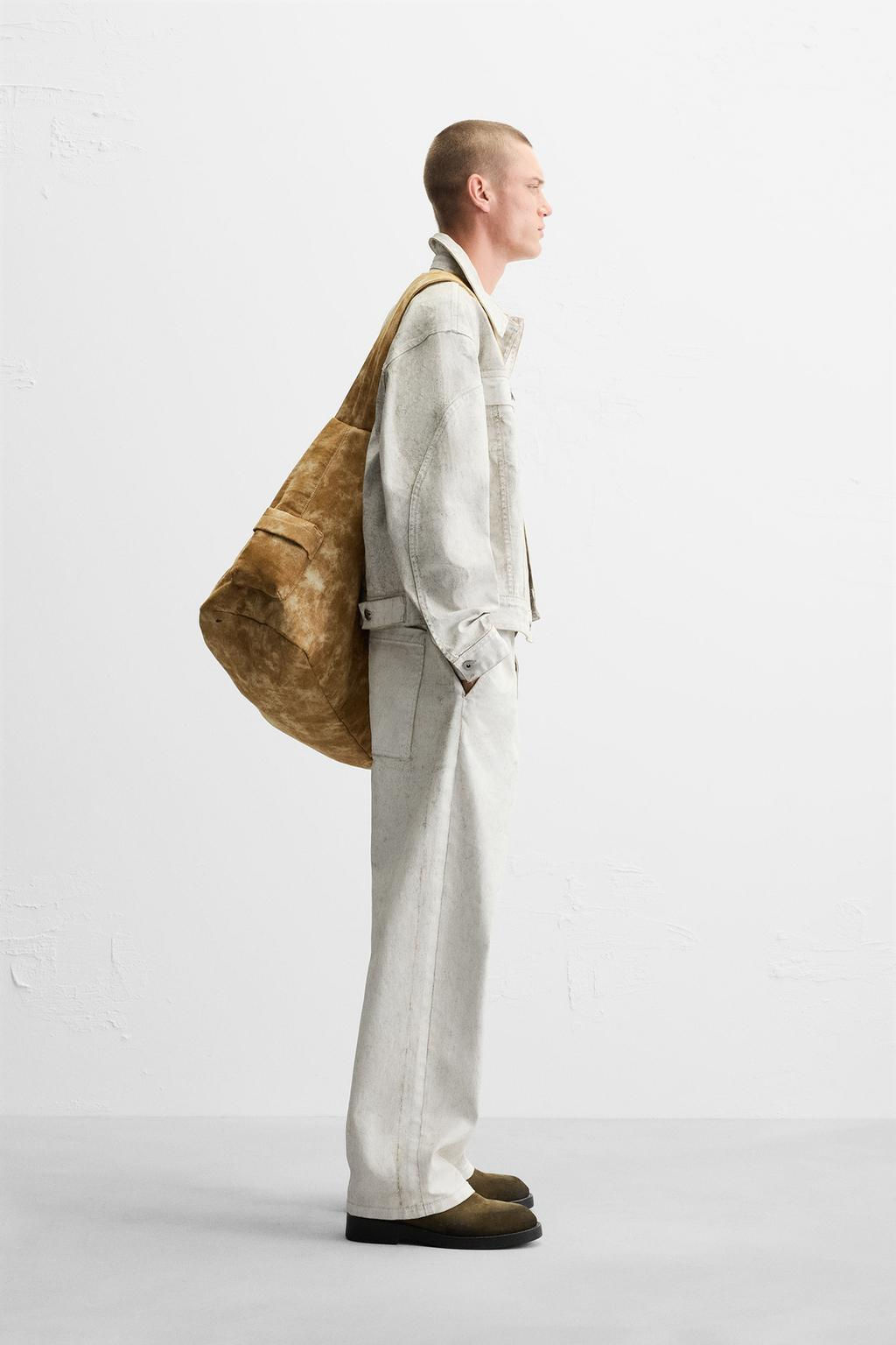 LIMITED EDITION WAXED TROUSERS - Zara фото 4