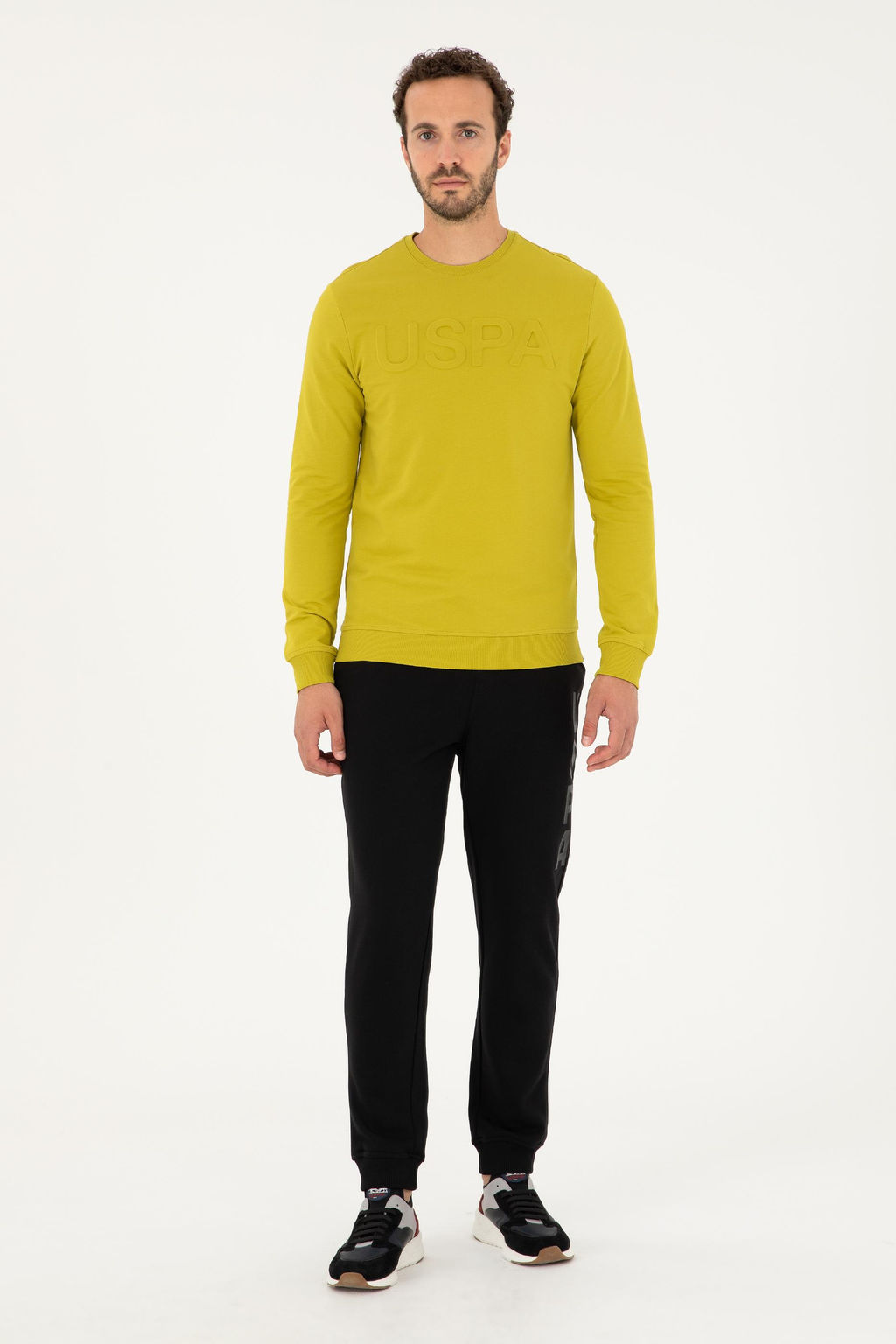 Erkek F_st_k Ye_ili Basic Sweatshirt