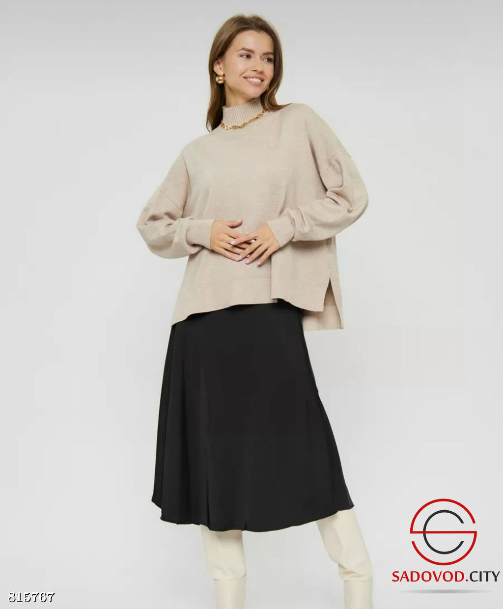 Свитер женский однотонный