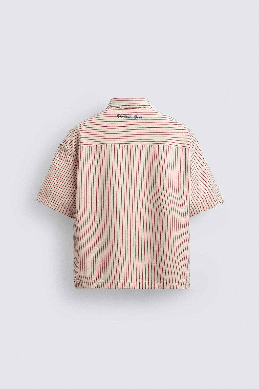 SOBRECAMISA RAYAS PARCHE CONTRASTE / Rojo