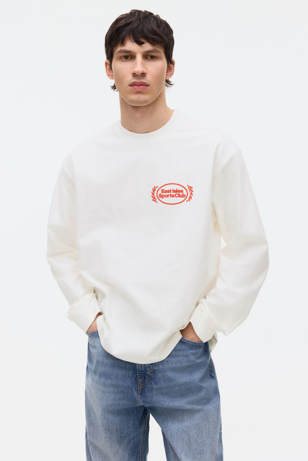 Camiseta de manga larga con estampado Loose Fit - H&m фото 3