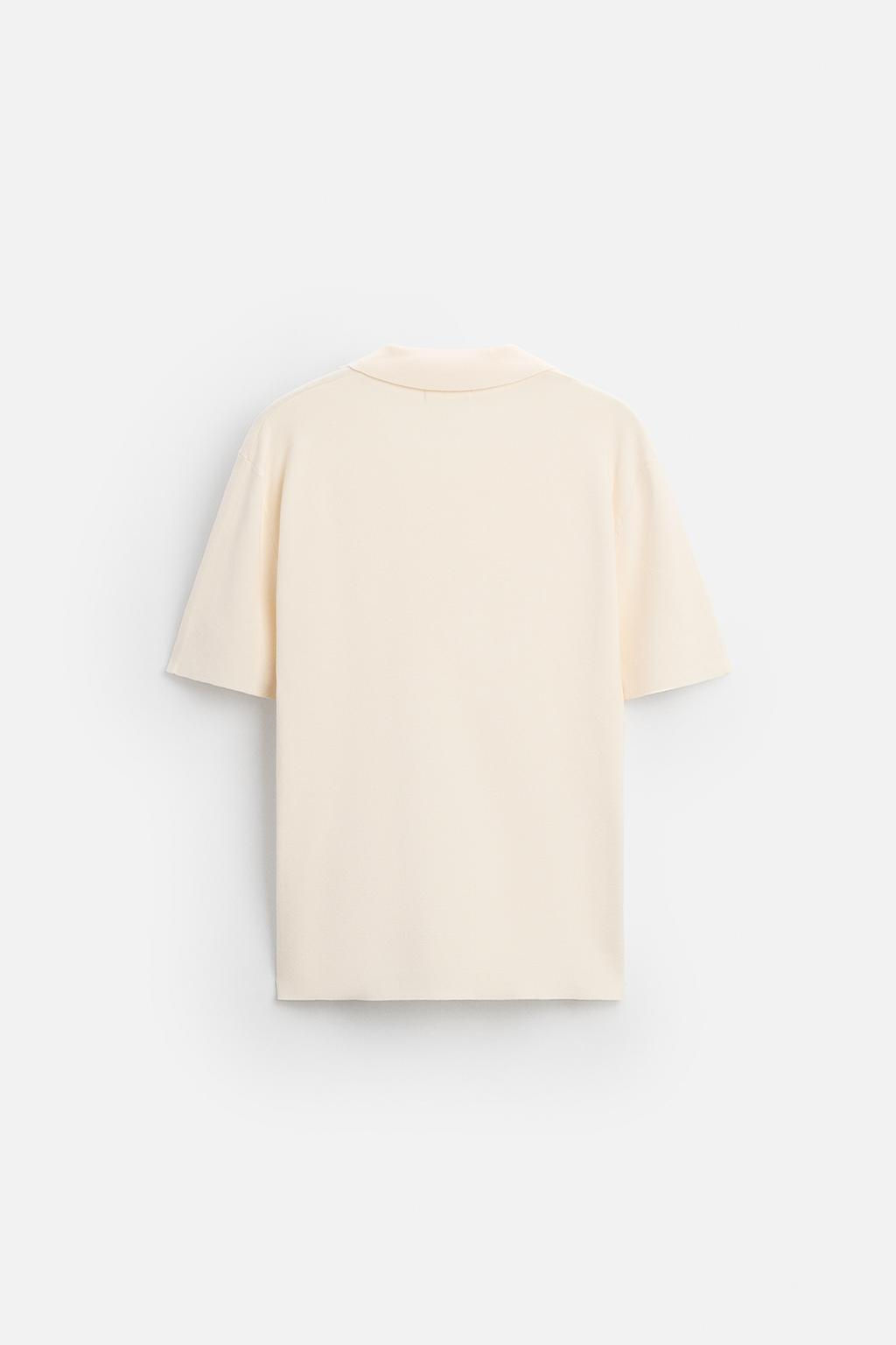 VISCOSE BLEND KNIT POLO SHIRT - Zara фото 7