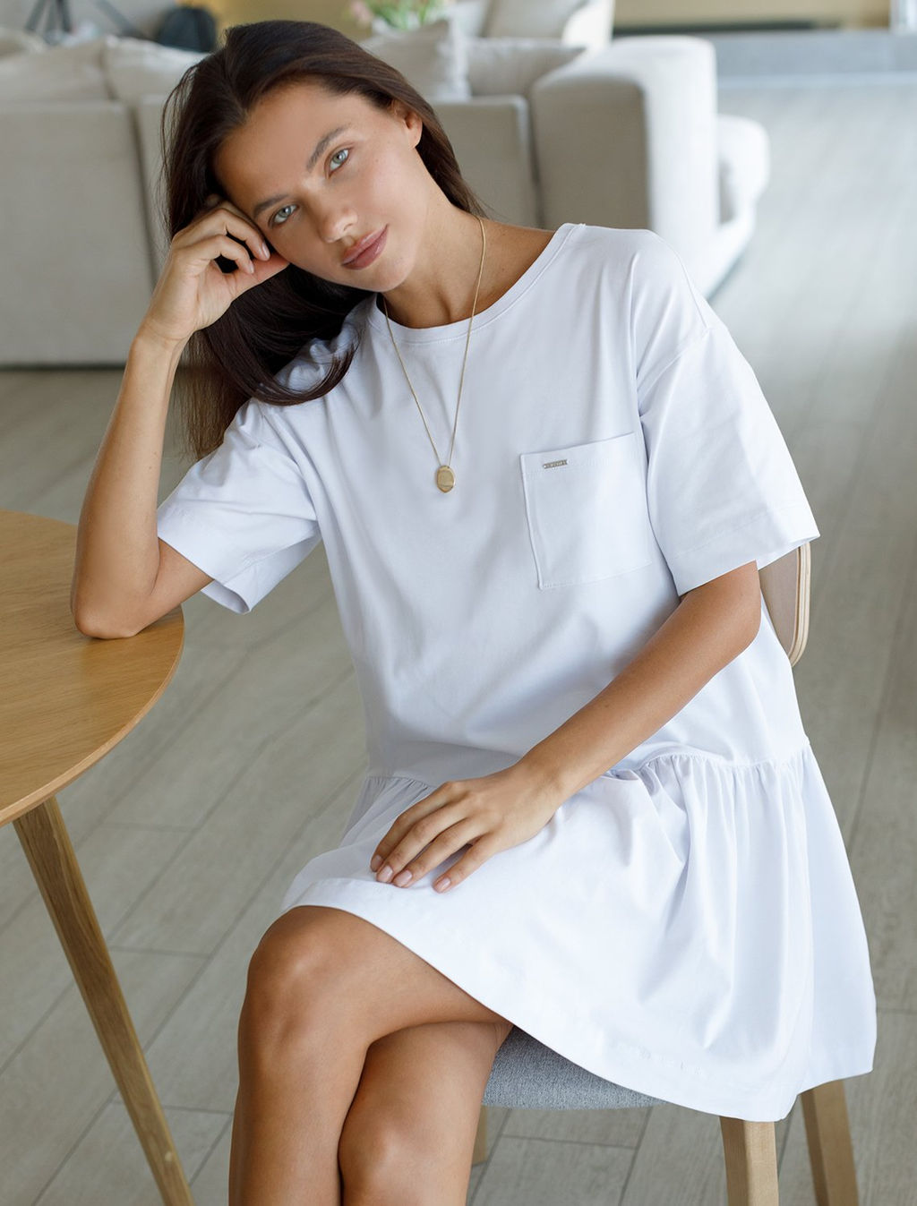 VILATTE / Платье из премиального хлопка с эластаном фото 5