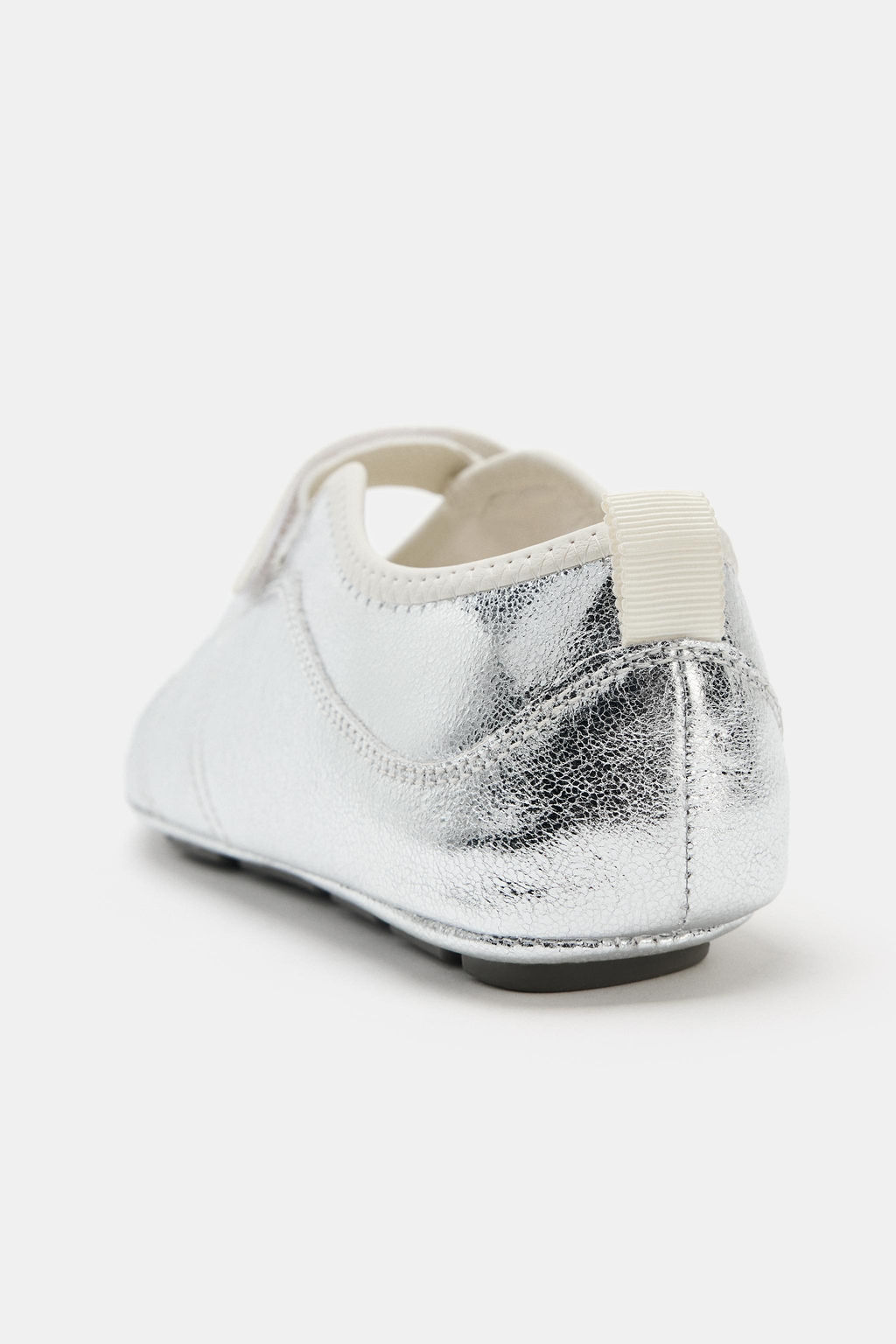 BAILARINA DEPORTIVA PIEL METALIZADA / Plata