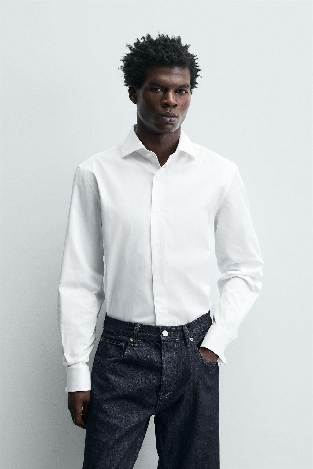 TEXTURED SHIRT WITH CUFFLINKS - Zara фото 2