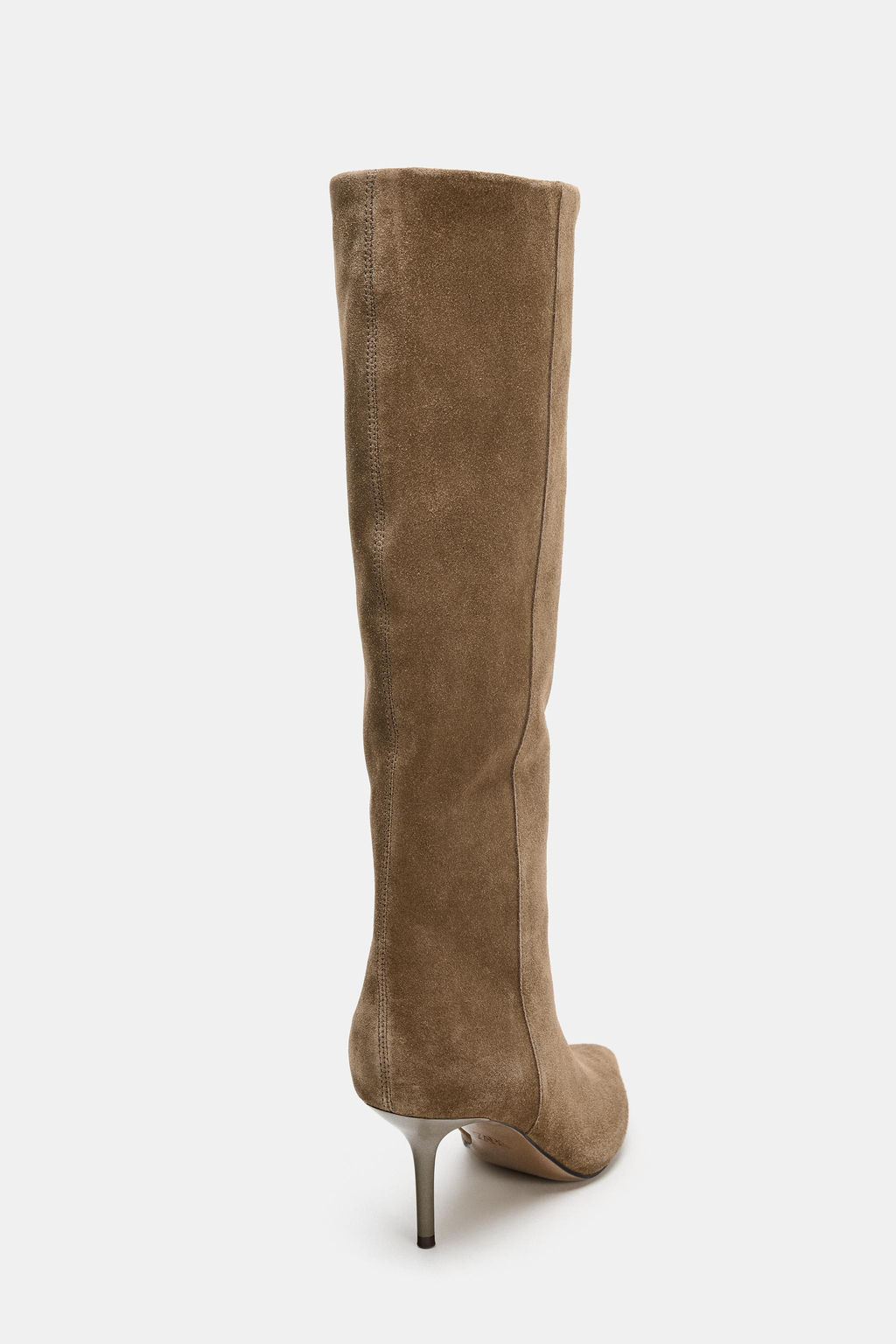 SPLIT SUEDE STILETTO HEEL BOOTS - Zara фото 19