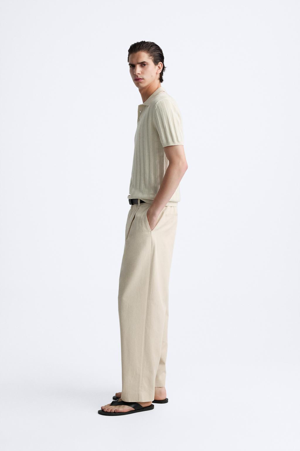 RIBBED KNIT POLO SHIRT - Zara фото 4