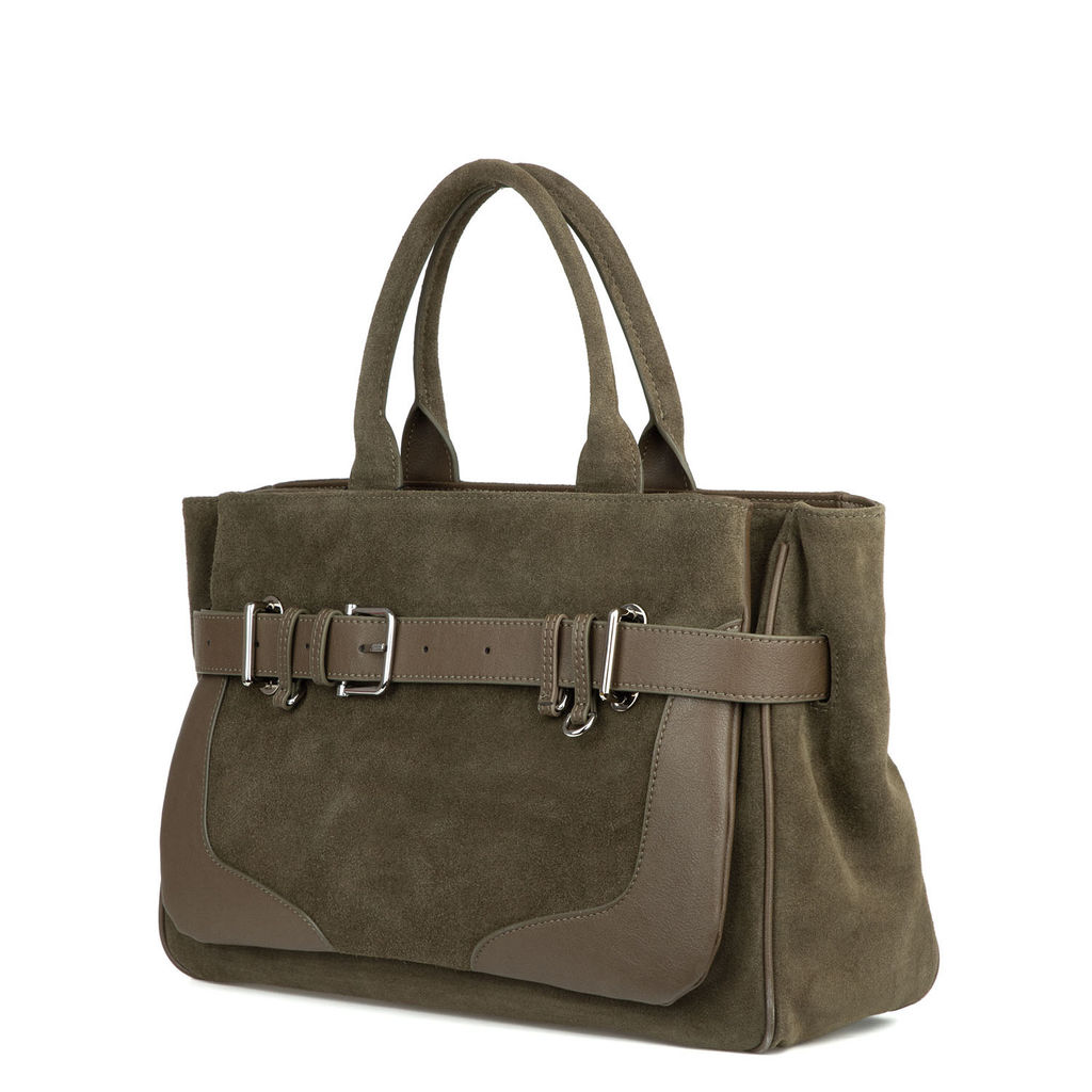 89-6971-1 army green, Женская замшевая сумка, Barcelo Biagi