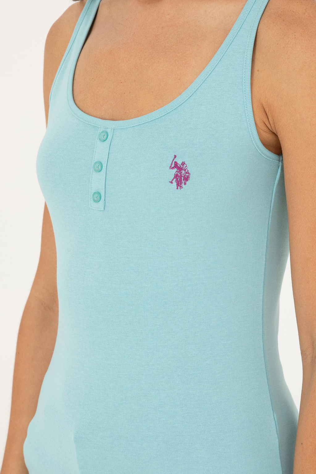 Женская мятная базовая футболка Неожиданная скидка в корзине - U.s. polo assn фото 7