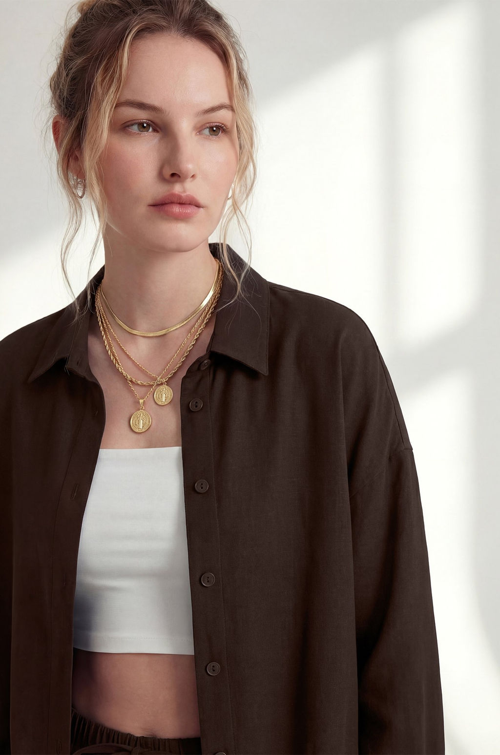 Женская льняная рубашка Happyfox - Happy fox фото 8