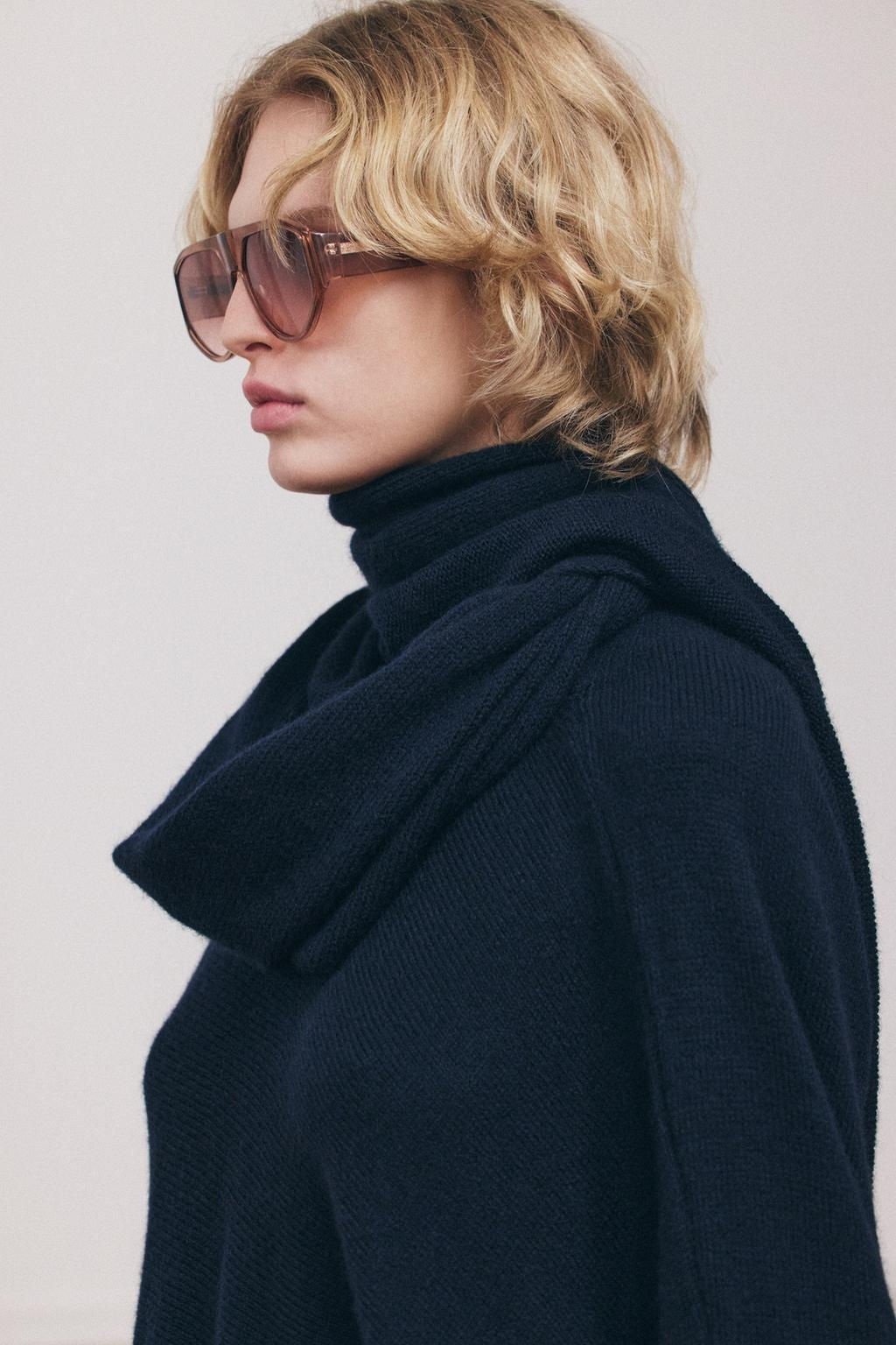 WOOL SCARF SWEATER - Zara фото 2