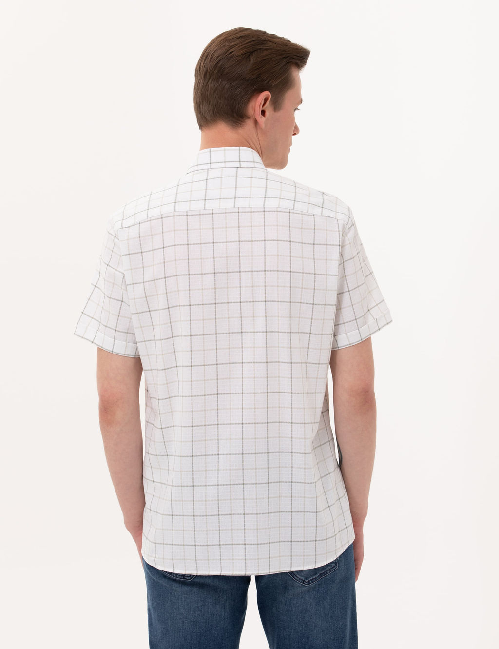 Haki Regular Fit K_sa Kollu G_mlek