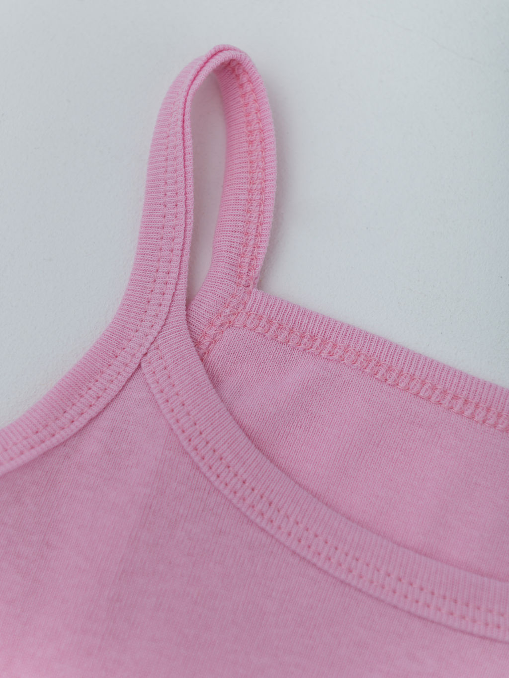 Майка для девочки из рибаны, розовый - Lesi kids фото 3