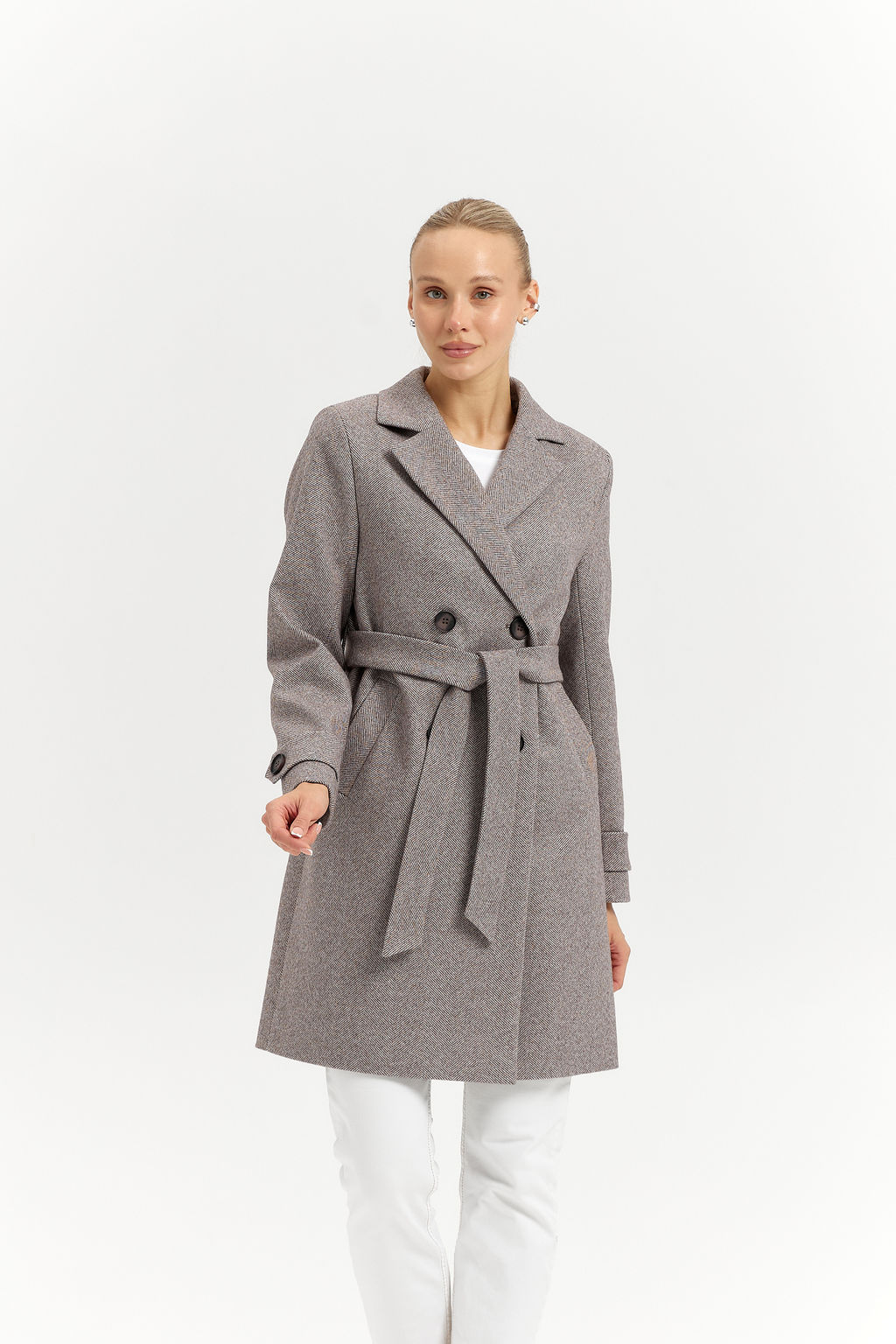 Пальто женское демисезонное 25570 (клетка britny) - Kankan фото 50