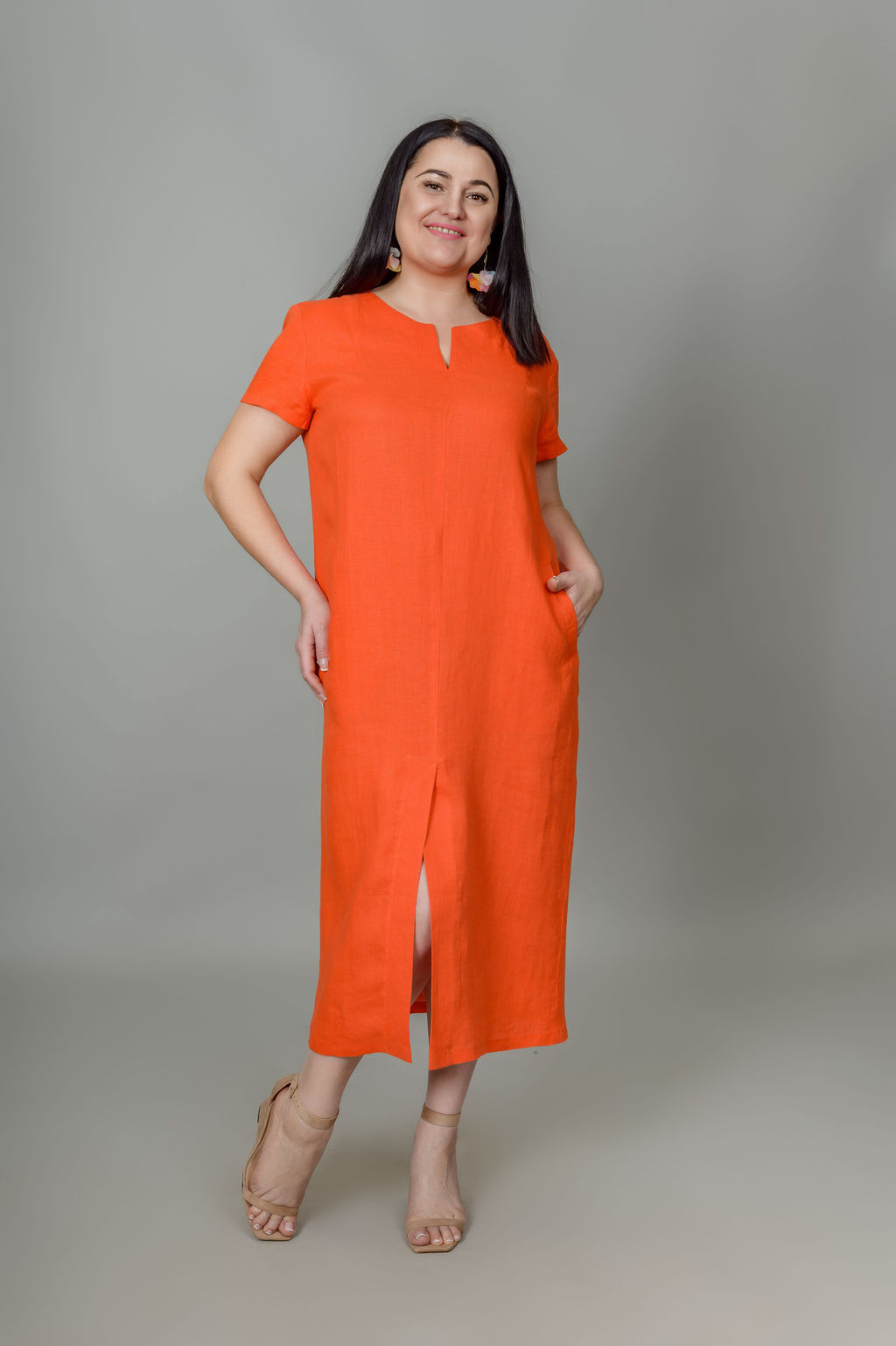 Платье 100% лен