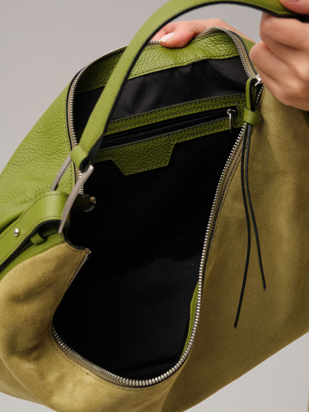 Сумка хобо Azaro 30861 зеленый бамбук