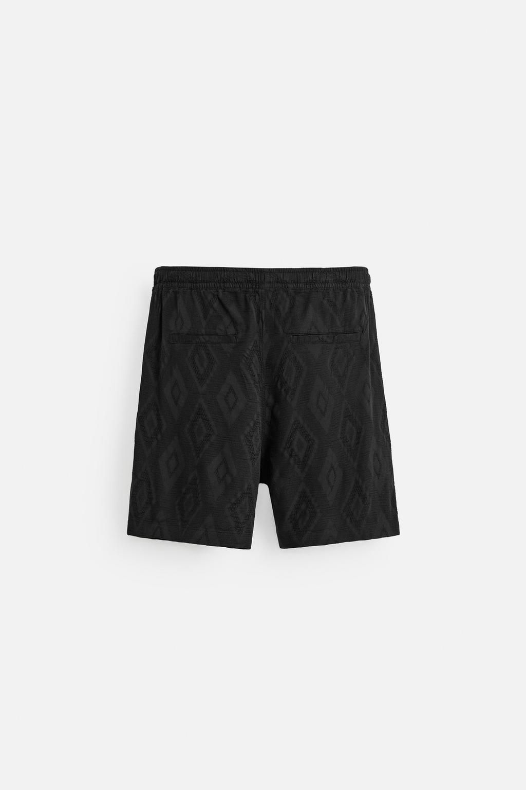 GEOMETRIC PRINT JACQUARD BERMUDA SHORTS - Zara фото 18
