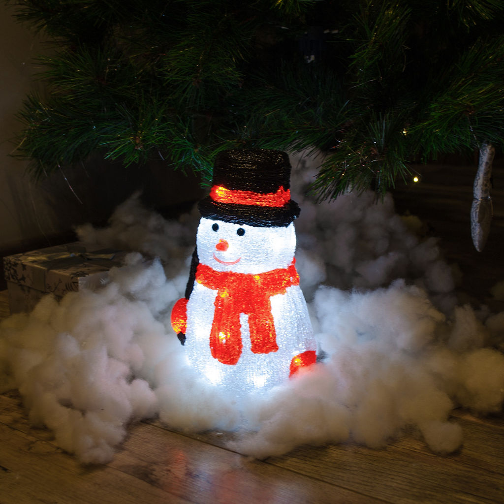 ULD-M1827-030/STA WHITE IP20 SNOWMAN-3 Фигура светодиодная Снеговик-3, 18*28см, 30 светодиодов. Белый свет. Провод прозрачный. TM Uniel - Volpe фото 4