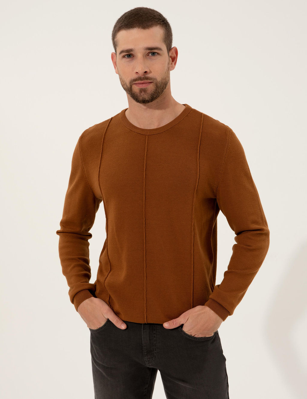 Tar__n Slim Fit Bisiklet Yaka Triko Kazak - Pierre cardin фото 3