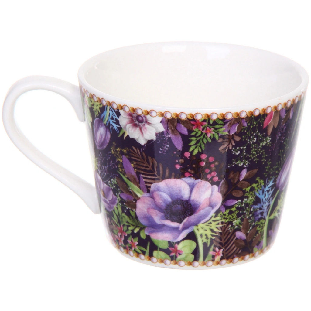 Кофейный набор 4 предмета "Цветочный сад" (2 кружи 120мл+2 блюдца)