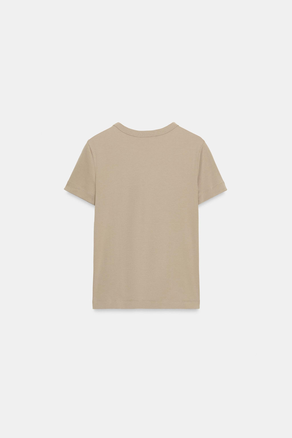 CAMISETA INTERLOCK MANGA CORTA / Beige - Zara фото 5