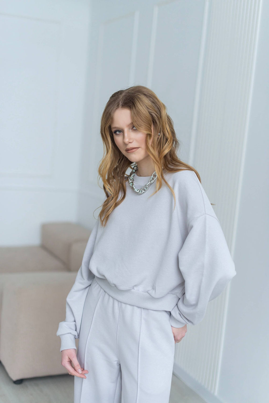 Брюки Сантино (светло-серый) Турция - Nadi bordo фото 7