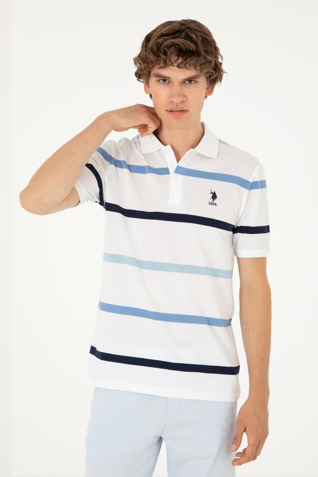 Мужская темно-синяя футболка Неожиданная скидка в корзине - U.s. polo assn фото 10