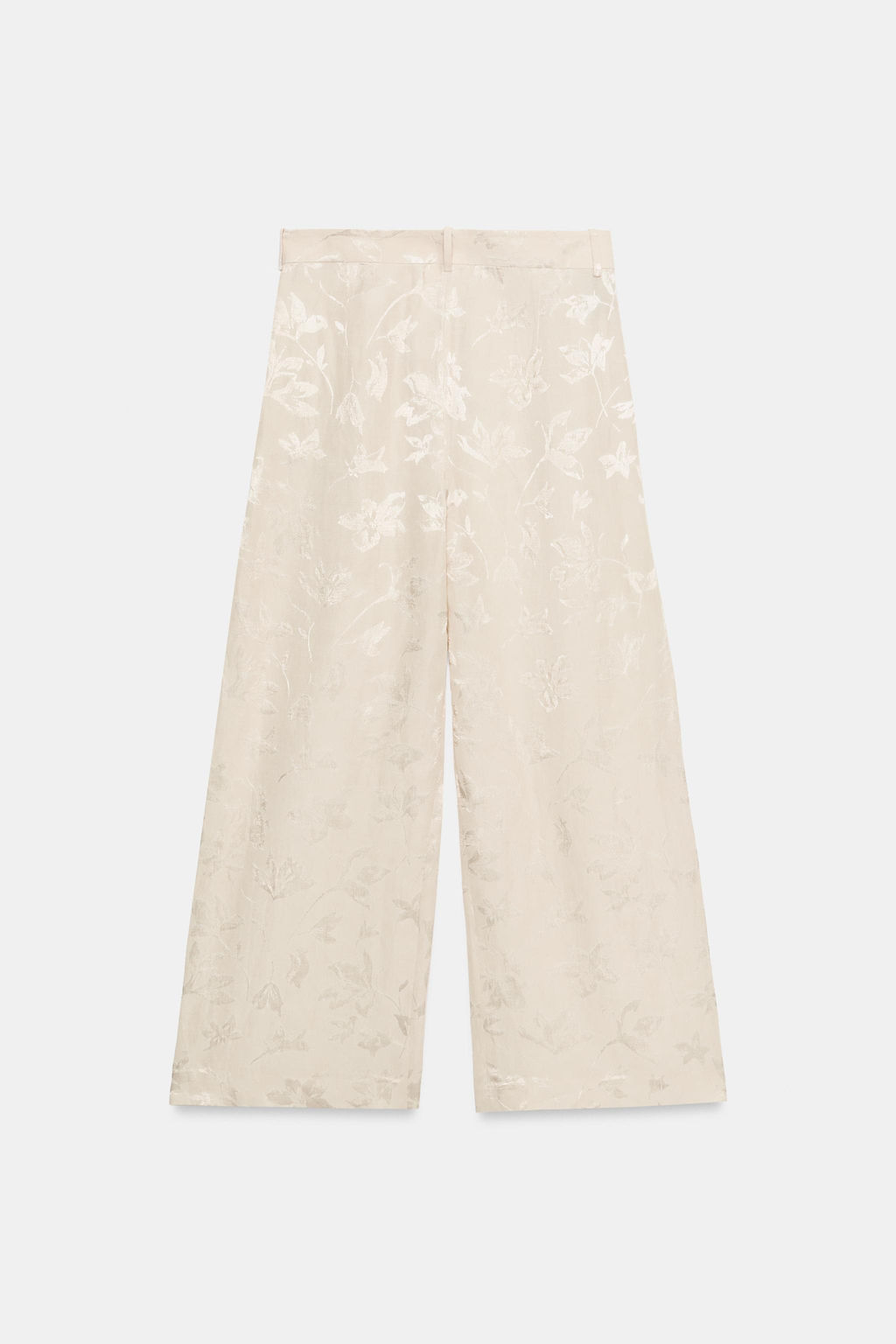 PANTAL?N CON LINO JACQUARD ZW COLLECTION / Crudo - Zara фото 6