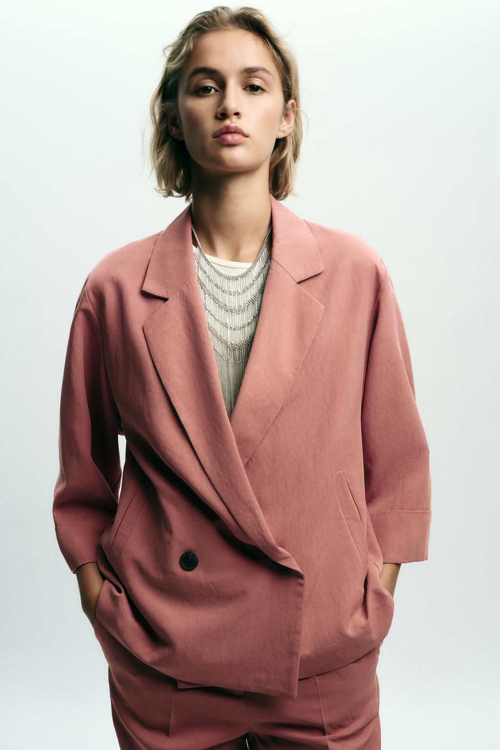 FRENCH SLEEVE DOUBLE-BREASTED BLAZER - Zara фото 11