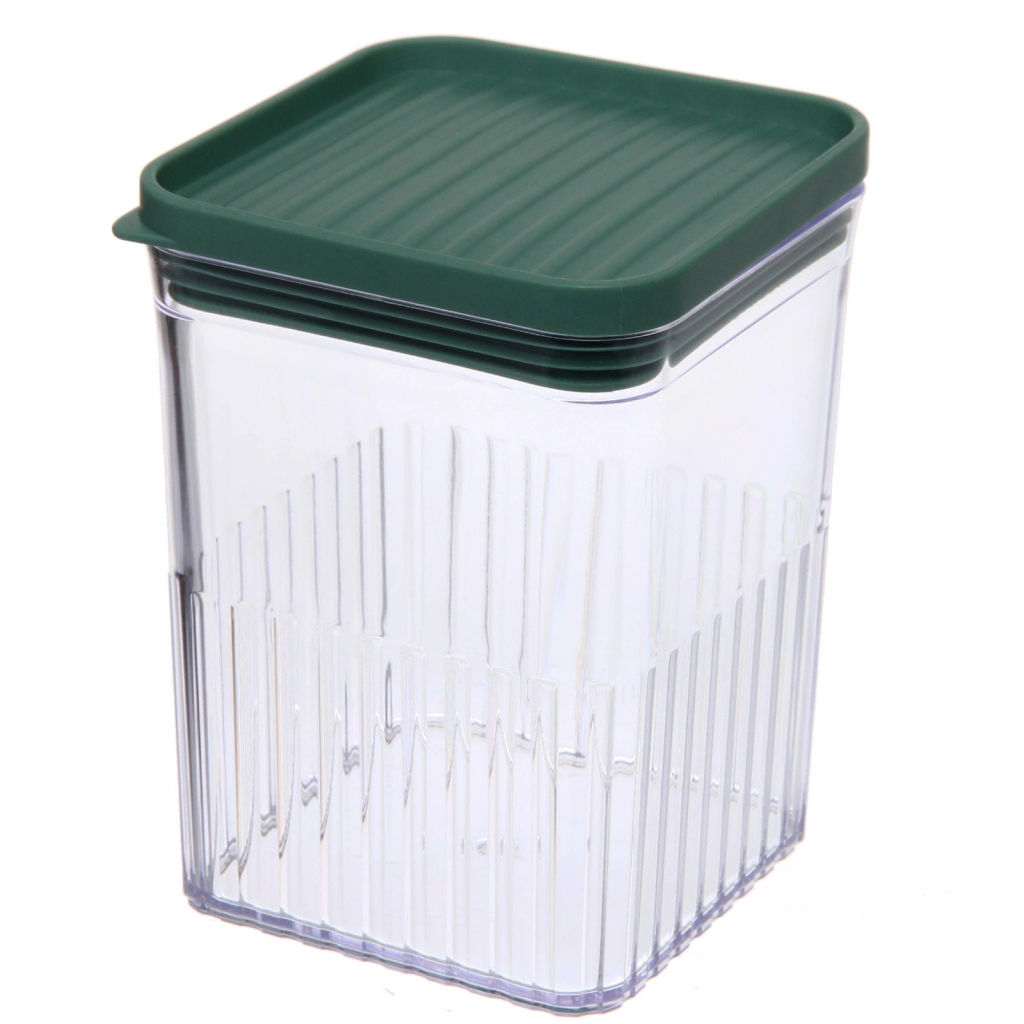 Цена за 2 шт. Банка для продуктов пластиковая "ОЛИВЕР"8,5*8,5*12,5см