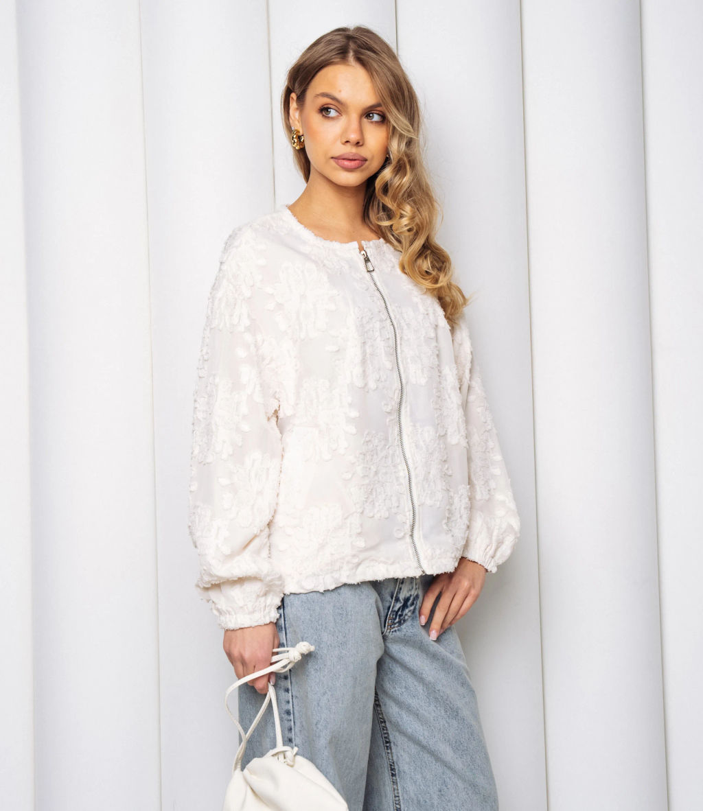 Бомбер #КТ8522 (3), светло-бежевый - Dommod фото 2