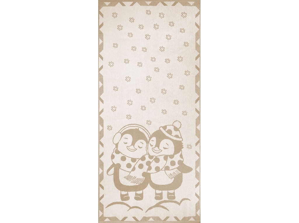 Полотенце махровое 6с102.511ж2 Пингвики(лен3) 67х150см