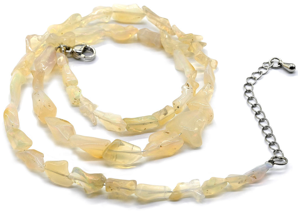 Бусы из Опала галтовка на увеличение 44см, 8,2г - Радуга камня фото 4