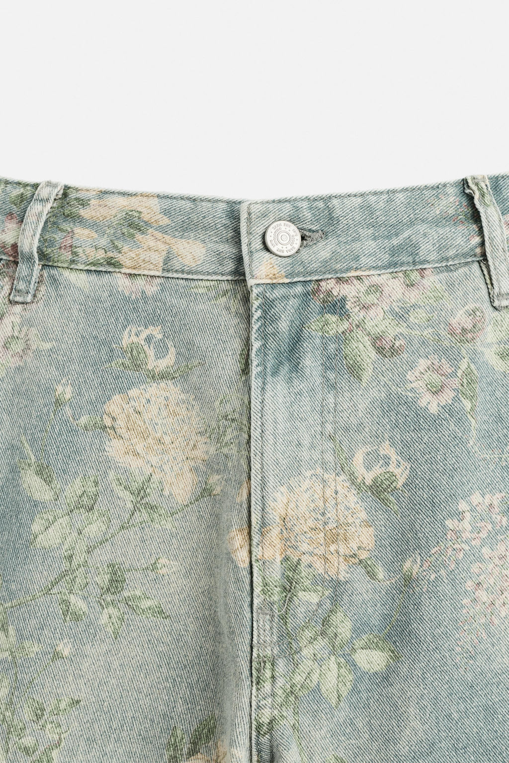 FLORAL PRINT CARPENTER POCKET BERMUDA SHORTS - Zara фото 17
