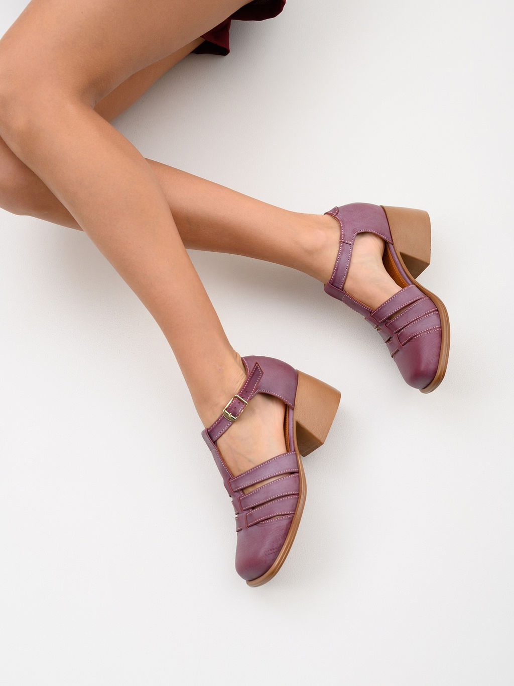 Босоножки 5036.23663bе.Вакса бордо+коричневый