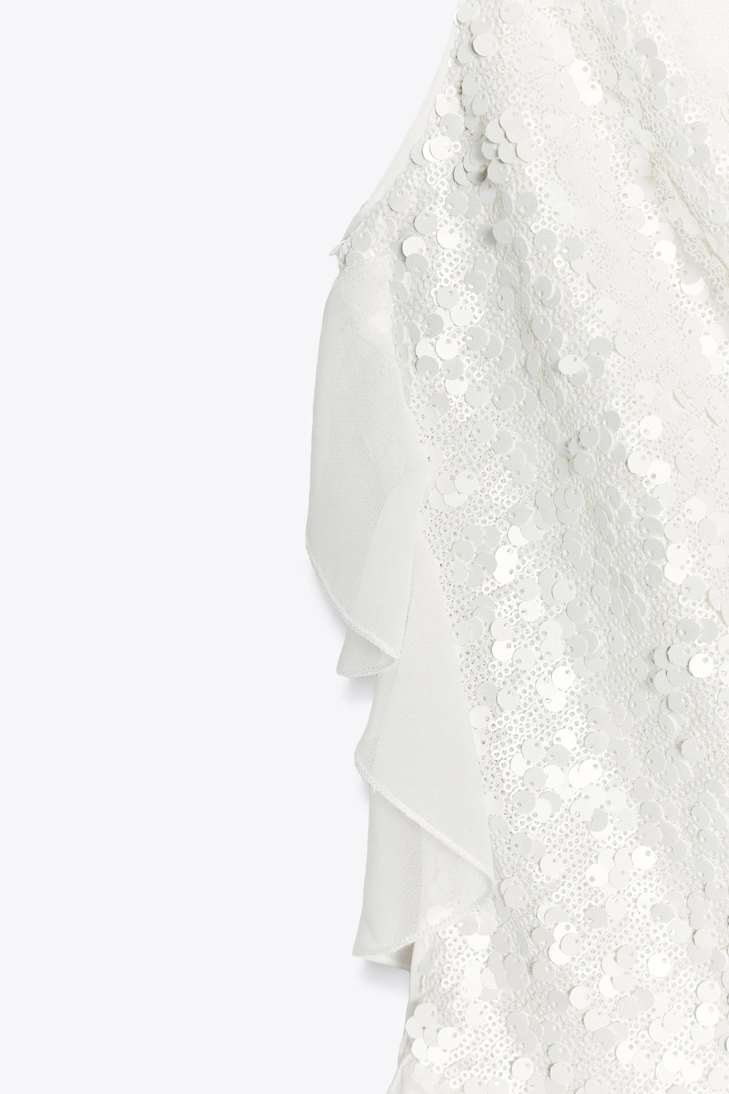 SEQUINNED RUFFLE MINI DRESS - Zara фото 7
