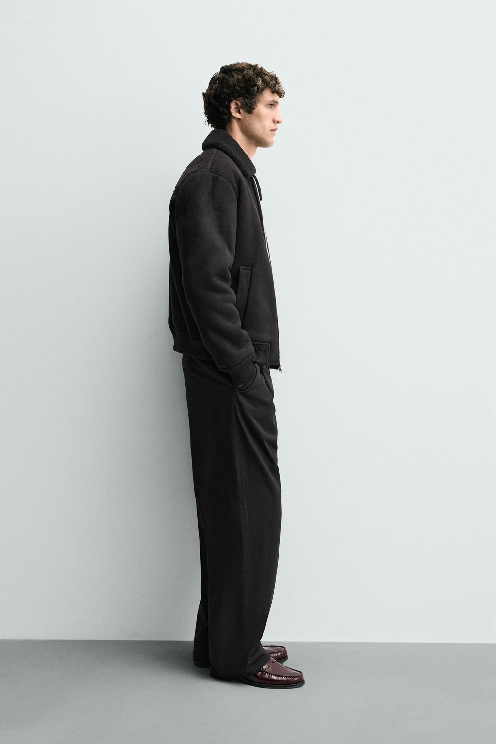 FAUX SUEDE JACKET WITH FAUX SHEARLING - Zara фото 4