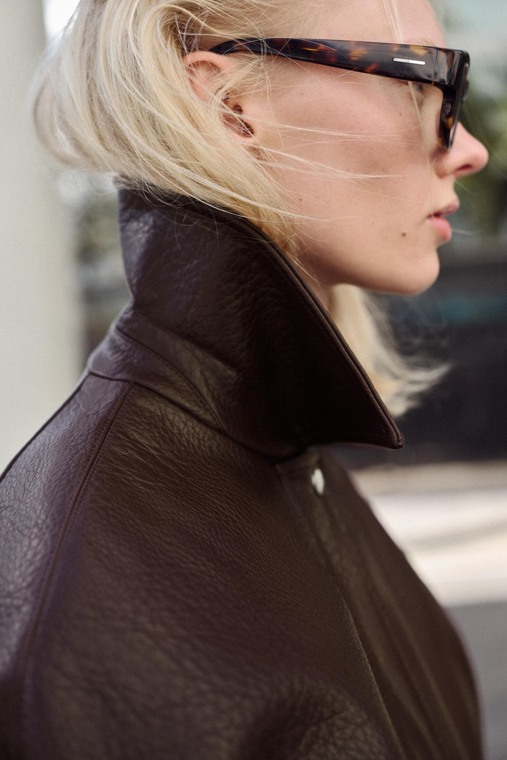 CAZADORA BOMBER EFECTO PIEL / Burgundy - Zara фото 7