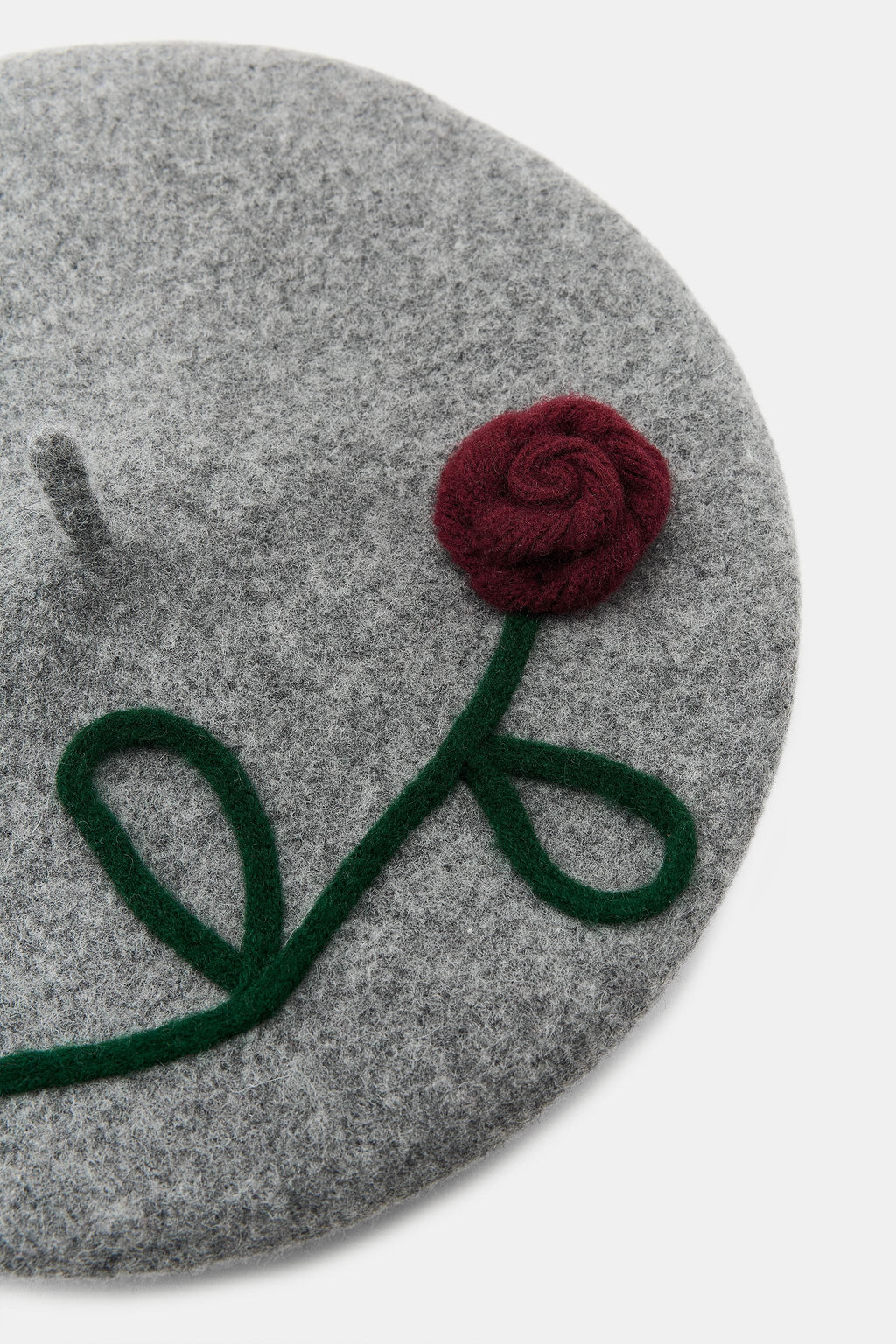 100% WOOL BERET WITH FLOWER - Zara фото 2