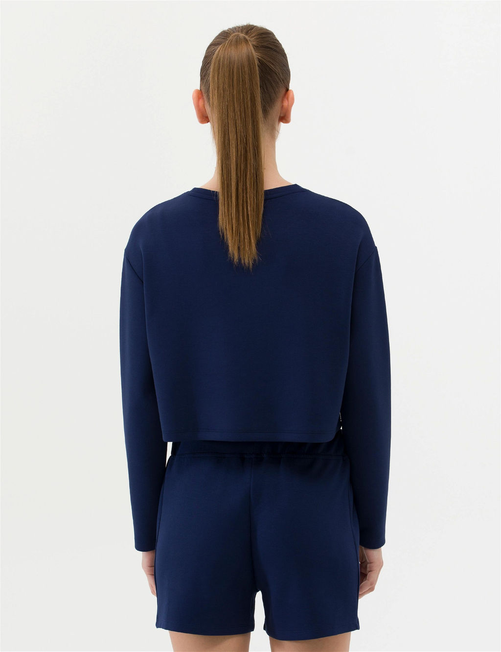 Lacivert Crop Top Sweatshirt - Pierre cardin фото 5
