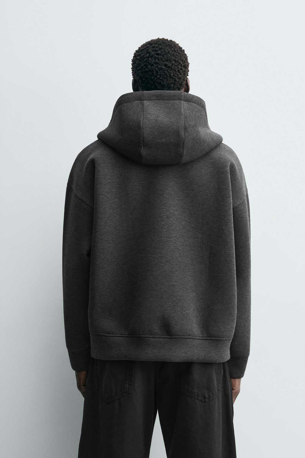 SUDADERA T?CNICA RELAXED FIT CAPUCHA / Gris oscuro - Zara фото 3