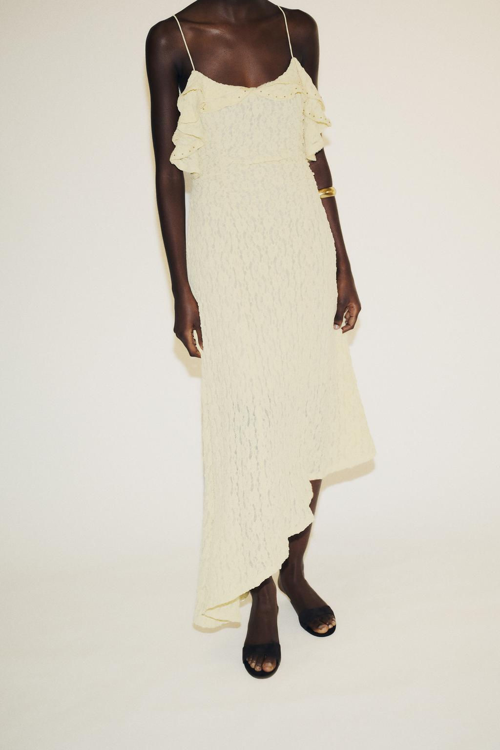 STUDDED LACE DRESS - Zara фото 2