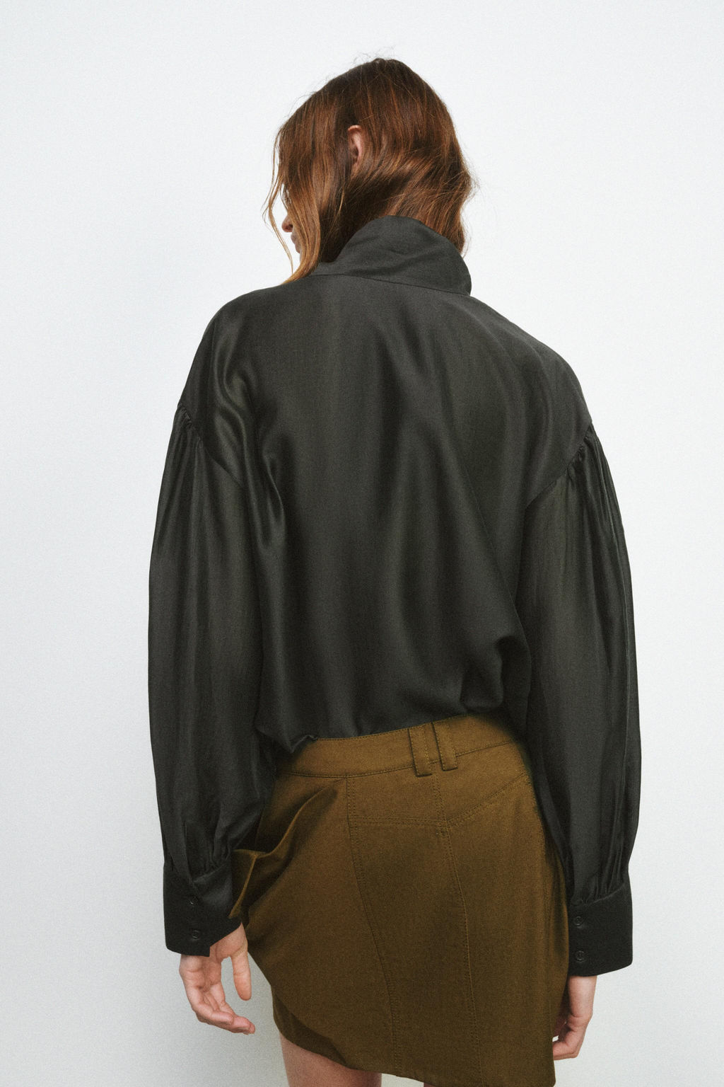 ZW COLLECTION SATIN SCARF SHIRT - Zara фото 20