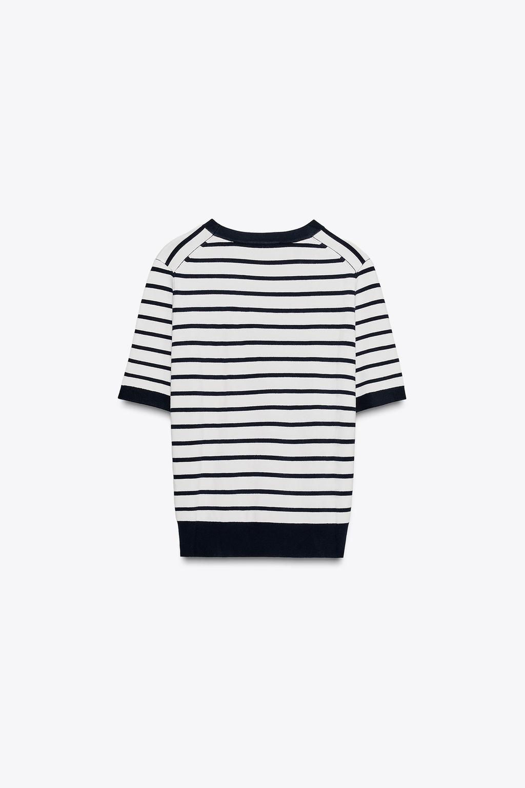 BASIC PLAIN KNIT SHORT SLEEVE TOP - Zara фото 55
