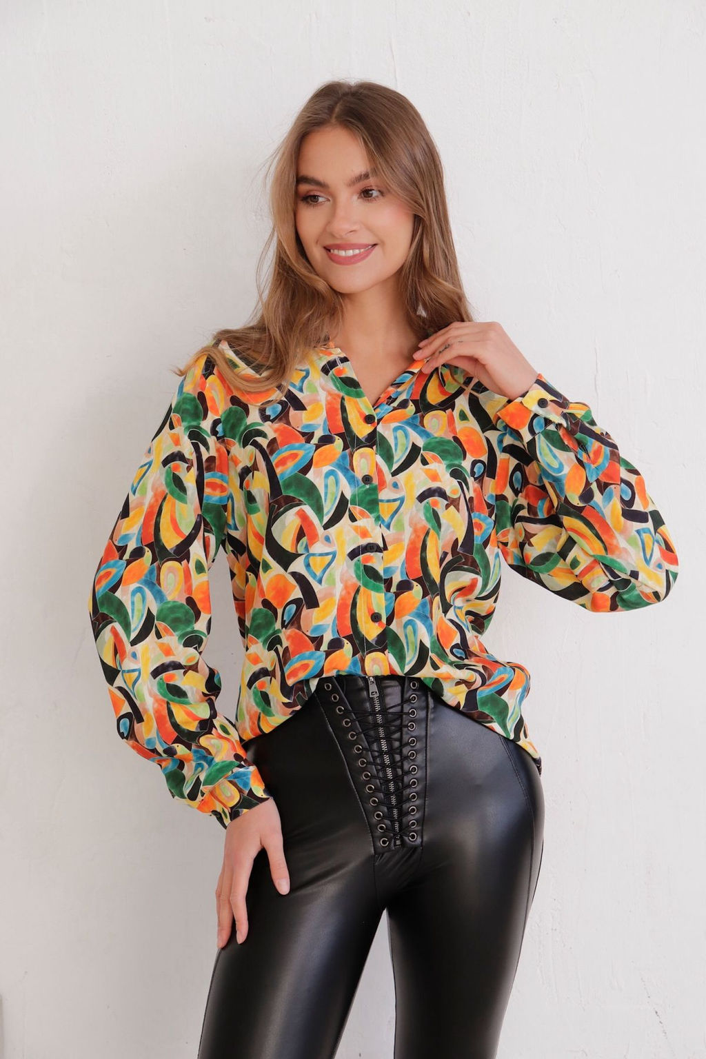 11188 Рубашка с ярким принтом - Martichelli фото 9