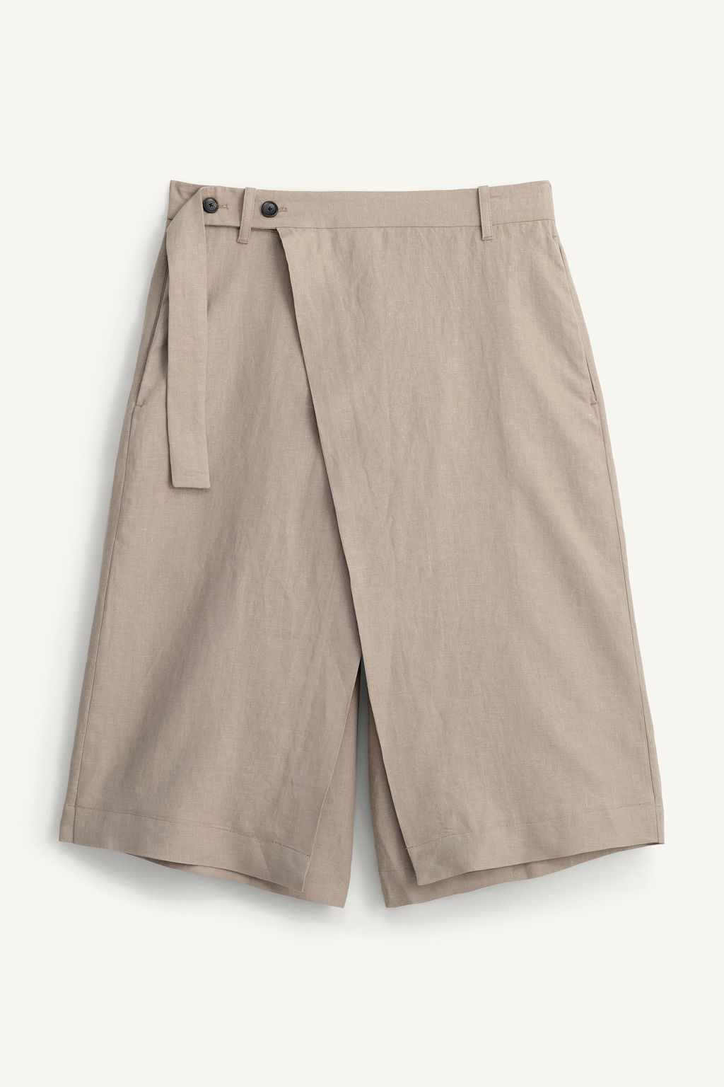 BERMUDA CRUZADA WIDE FIT 100% LINO / Beige - Zara фото 6